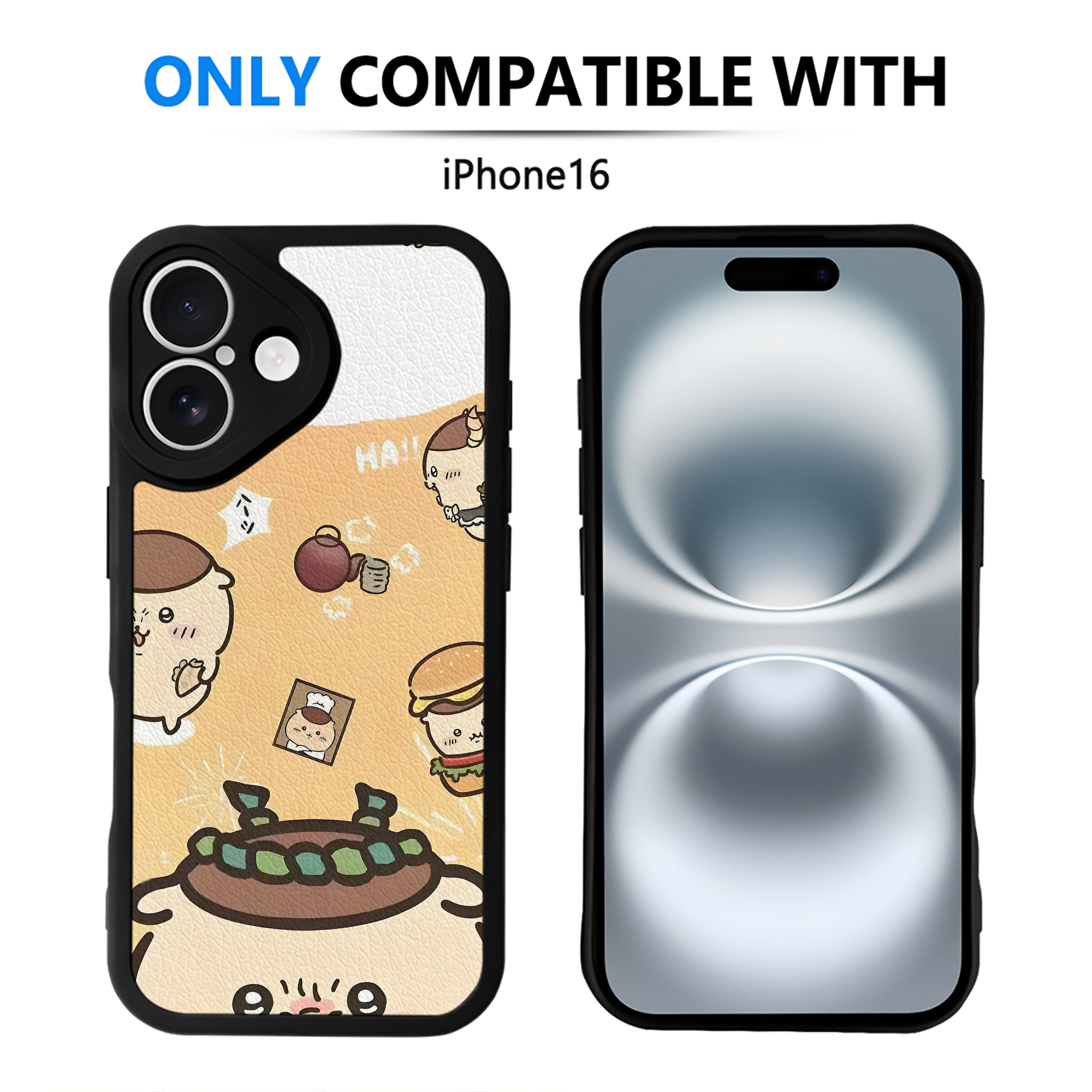 （画像用） ちいかわ Chii-kawa 【iPhone 16シリーズ対応】シリコンスマホケース（レザー調） 材質：シリコン